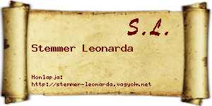 Stemmer Leonarda névjegykártya